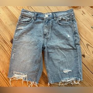 We the Free Free people Caroline distressed denim cutoff jean shorts 26